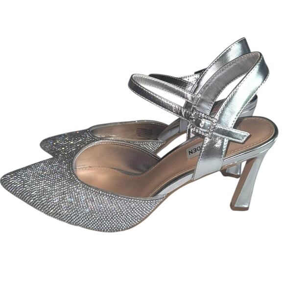 Steve Madden Silver HAVYNN Silver point toe Heels Size 8.5 - Picture 14 of 14